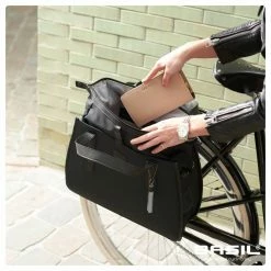 Sacoche Arrière Basil Imperméable 17l -Vélos Urbains/Loisirs Soldes basil noir business bicycle bag 17 liter black 7