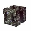 BASIL Sacoches Wanderlust Noir/Fleurs 35 L 2 BASIL Sacoches Wanderlust Noir/Fleurs 35 L -Vélos Urbains/Loisirs Soldes basil wanderlust double bicycle bag 35 liter black