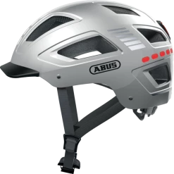 Casque Vélo Abus Hyban 2.0 LED (4 Couleurs) -Vélos Urbains/Loisirs Soldes casque velo homme hyban2 0 abus led gris signal silver