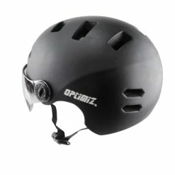 Casque Vélo Urbain à Visière (écran Fumé) 0380 Optimiz -Vélos Urbains/Loisirs Soldes casque velo urbain visiere lunette noir optimiz