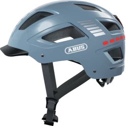 Casque Vélo Abus Hyban 2.0 LED (4 Couleurs) -Vélos Urbains/Loisirs Soldes casque velo visiere abus hyban 2 0 led signal glacier side