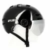 Casque Vélo Urbain à Visière (écran Fumé) 0380 Optimiz -Vélos Urbains/Loisirs Soldes casque velo visiere optimiz o380 noir brillant