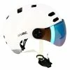 Casque Visière Clignotant Et Bluetooth Optimiz 390 -Vélos Urbains/Loisirs Soldes casque velo visiere tendance blanc brillant optimiz