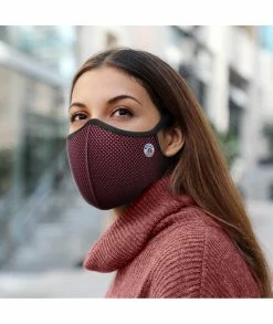 Masque Anti-pollution Frogmask Bordeaux -Vélos Urbains/Loisirs Soldes masque antipollution frogmask ffp2 9 1