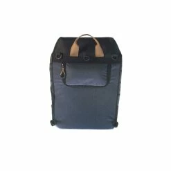 Sacoche Vélo Convertible Sac à Dos BASIL -Vélos Urbains/Loisirs Soldes sacoche velo basil noir au verso