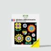 Rainette Autocollants Rétroréfléchissants Petites Fleurs -Vélos Urbains/Loisirs Soldes stickers reflechissants visible fleurs gwe multicolore velo trottinette securite jour
